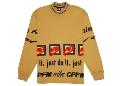 Pre-owned Nike Men's  X Cactus Plant Flea Market Long Sleeve T-shirt In Mustard Yellow