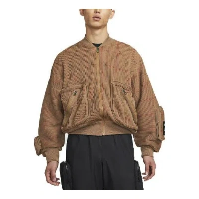 Nike Men's  X Crossover Ma-1 Knit Jacket Brown