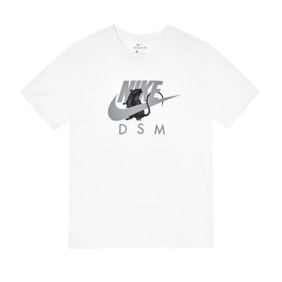 Pre-owned Nike Men's  X Dover Street Market Year Of The Rat Swoosh Rat T-shirt In White