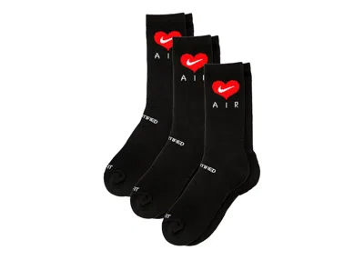 Pre-owned Nike Men's  X Drake Certified Lover Boy Socks (3 Pack) In Black