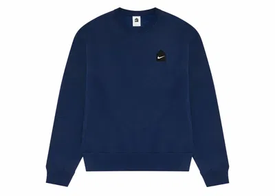 Pre-owned Nike Men's  X Dsm Fleece Crewneck Sweatshirt In Collegiate Blue