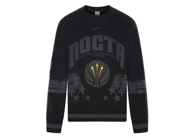 Pre-owned Nike Men's  X Nocta Champions League Crewneck Sweatshirt In Black