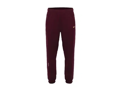 Pre-owned Nike Men's  X Nocta Fleece Cs Ec Sweatpant In Dark Beetroot In Burgundy