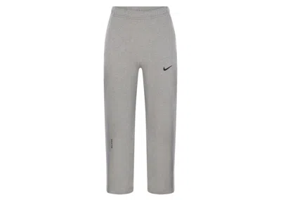 Pre-owned Nike Men's  X Nocta Fleece Cs Open Hem Sweatpant In Dark Grey Heather