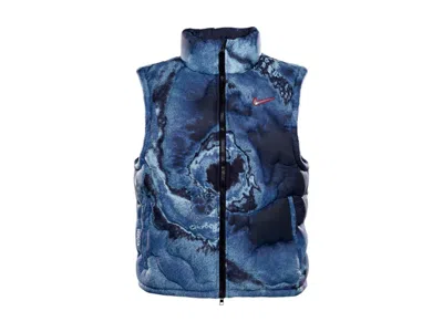 Pre-owned Nike Men's  X Nocta Opal Tempest Puffer Vest In Blue
