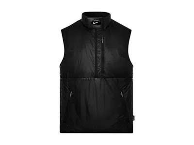 Pre-owned Nike Men's  X Nocta Primoloft Half Zip Vest In Black