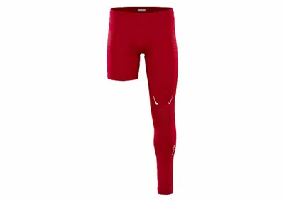 Pre-owned Nike Men's  X Nocta Single Left Leg Tights In University Red