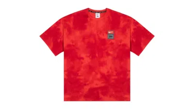 Pre-owned Nike Men's  X Patta Nrg Gx Washed T-shirt In Rush Red/university Red/gym Red