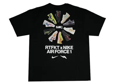 Pre-owned Nike Men's  X Rtfkt Air Force 1 T-shirt In Black