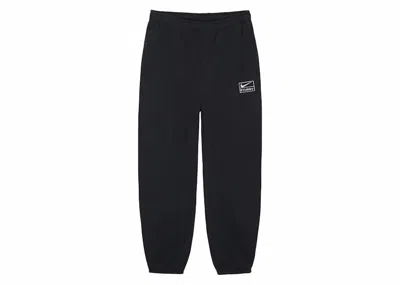 Pre-owned Nike Men's  X Stussy Stone Washed Fleece Sweatpants (fw23) In Black