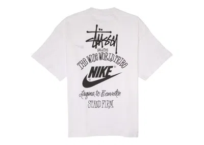 Pre-owned Nike Men's  X Stussy The Wide World Tribe T-shirt In White
