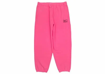 Pre-owned Nike Men's  X Stussy Washed Sweatpants In Pink
