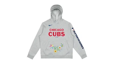 Pre-owned Nike Men's  X Takashi Murakami X Mlb World Tour Tokyo Series 2025 Cubs Hoodie In Grey In Gray