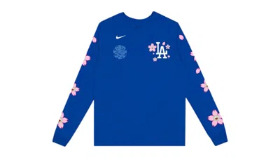 Pre-owned Nike Men's  X Takashi Murakami X Mlb World Tour Tokyo Series 2025 Dodgers Long Sleeve Tee Shirt In Bl In Blue