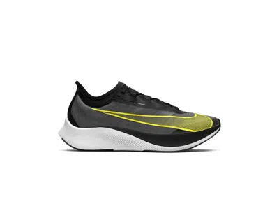 Pre-owned Nike Men's  Zoom Fly 3 Sneakers In Black/white/opti Yellow