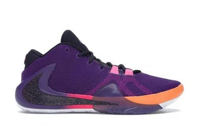 Pre-owned Nike Men's  Zoom Freak 1 All Bros 4 2k Gamer Exclusive Sneakers In Purple/fuchsia/orange