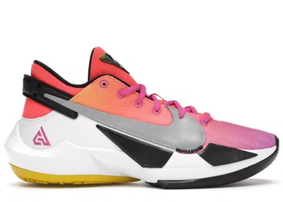 Pre-owned Nike Men's  Zoom Freak 2 Sneakers In Bright Crimson/fire Pink/white