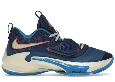 Pre-owned Nike Men's  Zoom Freak 3 Everlasting Love Sneakers In Color/laser Blue