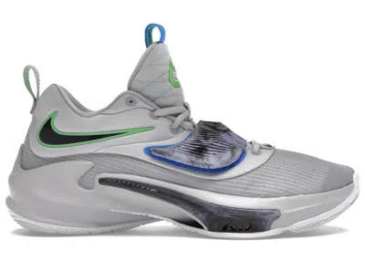 Pre-owned Nike Men's  Zoom Freak 3 Nba 75th Anniversary Sneakers In Grey/marble/lime
