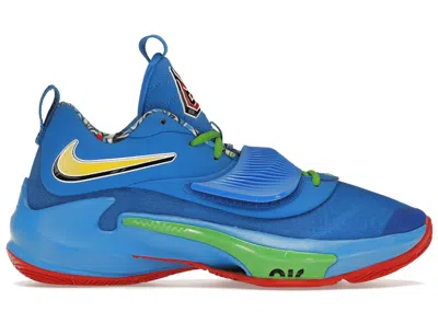 Pre-owned Nike Men's  Zoom Freak 3 Nrg Uno Blue Sneakers In Photo Blue/black/white In Multi