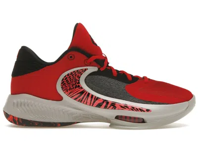 Pre-owned Nike Men's  Zoom Freak 4 Safari Sneakers In University Red/safety Orange/black