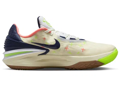 Pre-owned Nike Men's  Zoom Gt Cut 2 Crosshairs Sneakers In Coconut Milk/midnight Navy Blue In Multi
