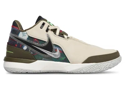 Pre-owned Nike Men's  Zoom Lebron Nxxt Gen Ampd Faze Gaming Setup Sneakers In Light Cream/black/medium Olive