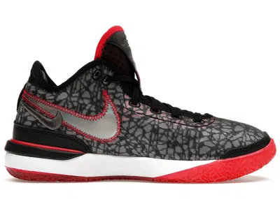 Pre-owned Nike Men's  Zoom Lebron Nxxt Gen Faze Clan Bred Sneakers In Black/white