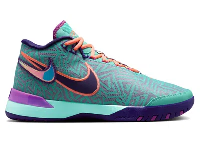 Pre-owned Nike Men's  Zoom Lebron Nxxt Genisus Sneakers In Hyper Turquoise/purple In Multi
