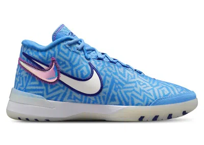 Pre-owned Nike Men's  Zoom Lebron Nxxt Genisus White Sneakers In University Blue/deep Royal Blue/fire Pink In Multi