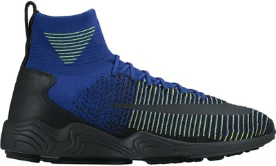 Pre-owned Nike Men's  Zoom Mercurial Flyknit Sneakers In Deep Royal Blue/black/volt
