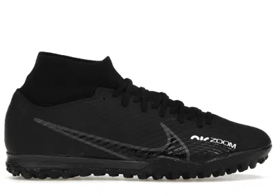 Pre-owned Nike Men's  Zoom Mercurial Superfly 9 Academy Tf Dark Smoke Grey Sneakers In Black/summit White/volt