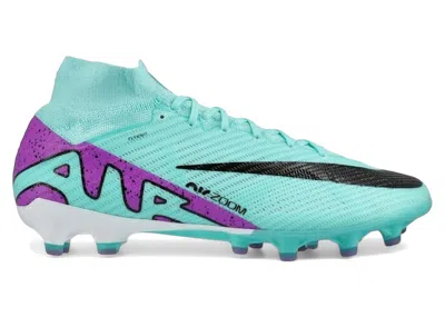 Pre-owned Nike Men's  Zoom Mercurial Superfly 9 Elite Agpro Peak Ready Pack Sneakers In Hyper Turquoise/black/w