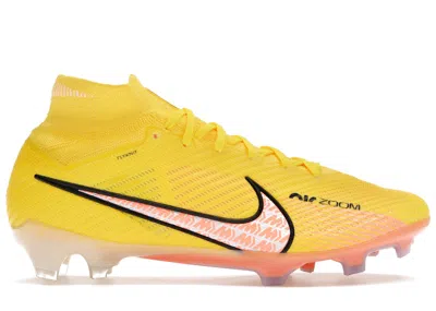 Pre-owned Nike Men's  Zoom Mercurial Superfly 9 Elite Fg Lucent Pack Sneakers In Yellow Strike/barely Grape/coc