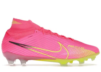 Pre-owned Nike Men's  Zoom Mercurial Superfly 9 Elite Fg Luminous Pack Sneakers In Pink Blast/gridiron/volt