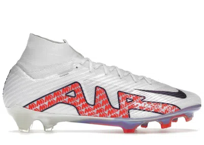 Pre-owned Nike Men's  Zoom Mercurial Superfly 9 Elite Fg Sneakers In White/coconut Milk/bright Crimson In Multi