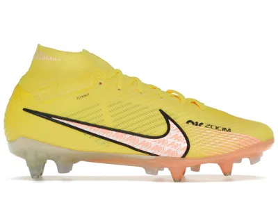 Pre-owned Nike Men's  Zoom Mercurial Superfly 9 Elite Sgpro Ac Lucent Pack Sneakers In Yellow Strike/barely Gra In Multi