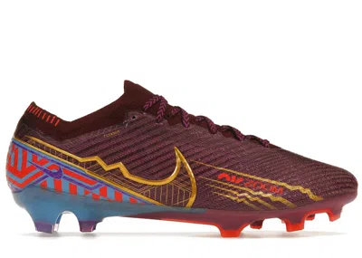 Pre-owned Nike Men's  Zoom Mercurial Vapor 15 Elite Km Fg Mbappe Sneakers In Dark Beetroot/university Blue/vivi