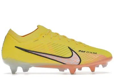 Pre-owned Nike Men's  Zoom Mercurial Vapor 15 Elite Sgpro Anticlog Traction Sunset Glow Sneakers In Yellow Stri