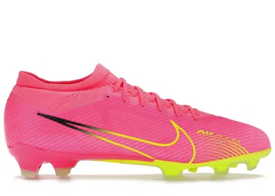 Pre-owned Nike Men's  Zoom Mercurial Vapor 15 Pro Fg Luminous Pack Sneakers In Pink Blast/gridiron/volt