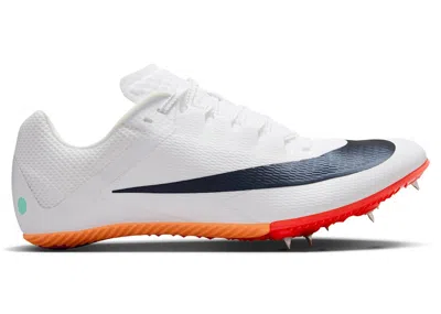 Pre-owned Nike Men's  Zoom Rival Sprint Obsidian Sneakers In White/bright Crimson/hyper Turquoise