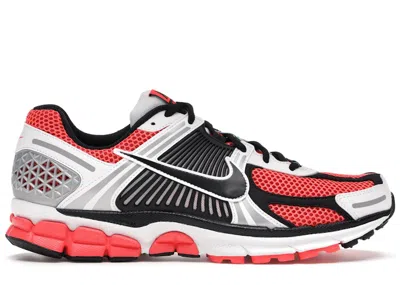 Pre-owned Nike Men's  Zoom Vomero 5 Sneakers In Bright Crimson/glacier Ice/metallic Silver In Multi
