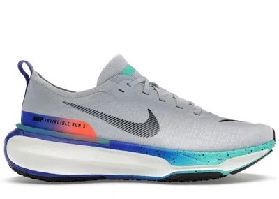 Pre-owned Nike Men's  Zoomx Invincible Run 3 Sneakers In Pure Platinum/bright Mango/cool Mint