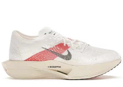 Pre-owned Nike Men's  Zoomx Vaporfly 3 Ek Eliud Kipchoge Paris 5k Sneakers In White/chile Red/coconut Milk In Multi