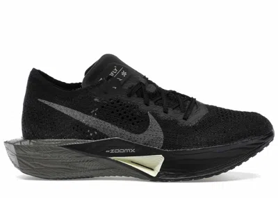 Pre-owned Nike Men's  Zoomx Vaporfly 3 Sneakers In Black/olive Aura/metallic Medium Ash In Multi