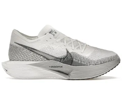 Pre-owned Nike Men's  Zoomx Vaporfly 3 Sneakers In White/particle Grey/metallic Silver