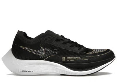 Pre-owned Nike Men's  Zoomx Vaporfly Next% 2 Sneakers In Black/metallic Gold Coin/white
