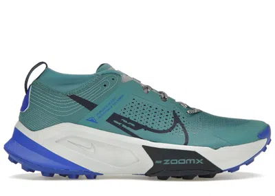 Pre-owned Nike Men's  Zoomx Zegama Trail Sneakers In Mineral Teal/wolf Grey/racer Blue In Multi