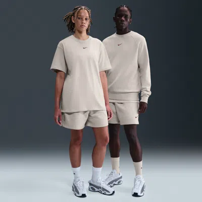 Nike Men's Nocta Cardinal Fleece Shorts In White
