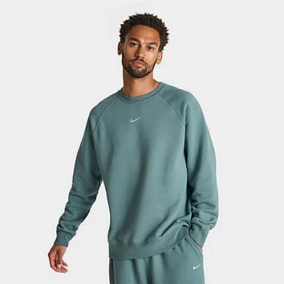 Nike Men's Nocta Fleece Crewneck Sweatshirt In Mineral Slate/faded Spruce